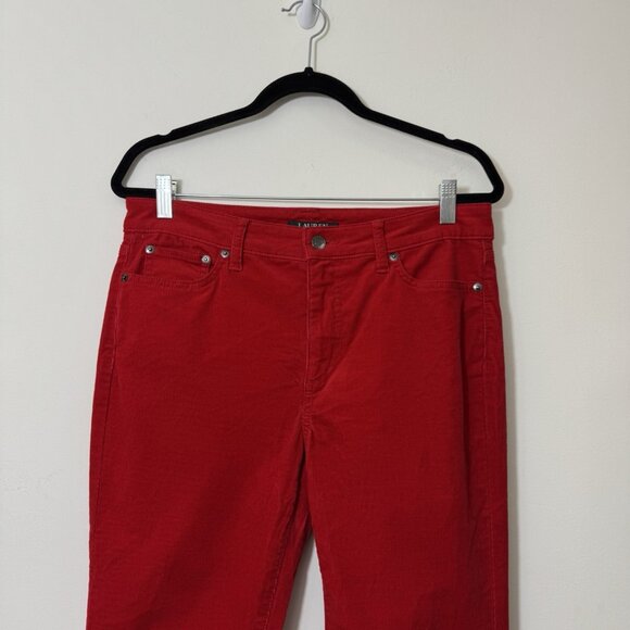 Lauren Ralph Lauren Pants Women’s Corduroy Premier Straight Pants Size 8 Stretch - Picture 2 of 7